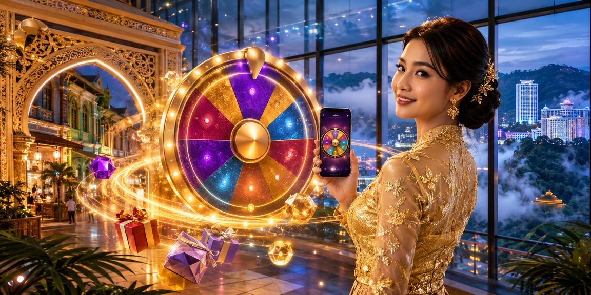 Pemain VIP menikmati bonus loteri di Genting Highlands dengan pakaian kebaya