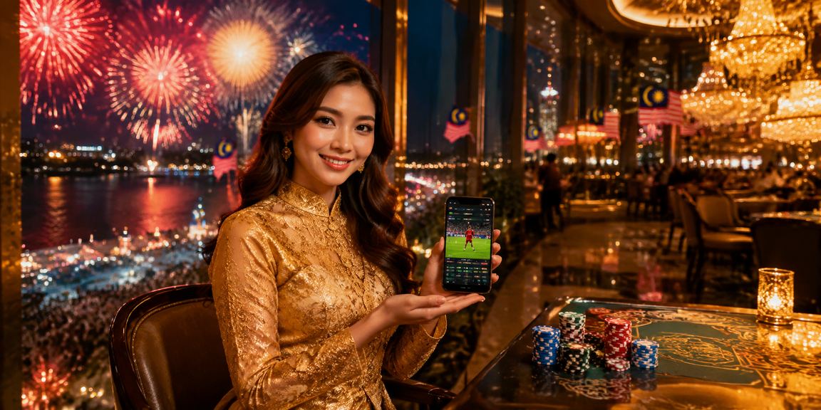 Suasana hiburan kasino bergaya kebaya Malaysia yang meriah
