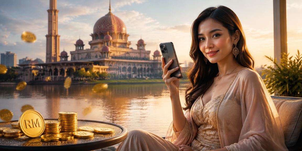 Pengguna mengakses kasino mudah alih dan promosi bergaya Malaysia di Putrajaya